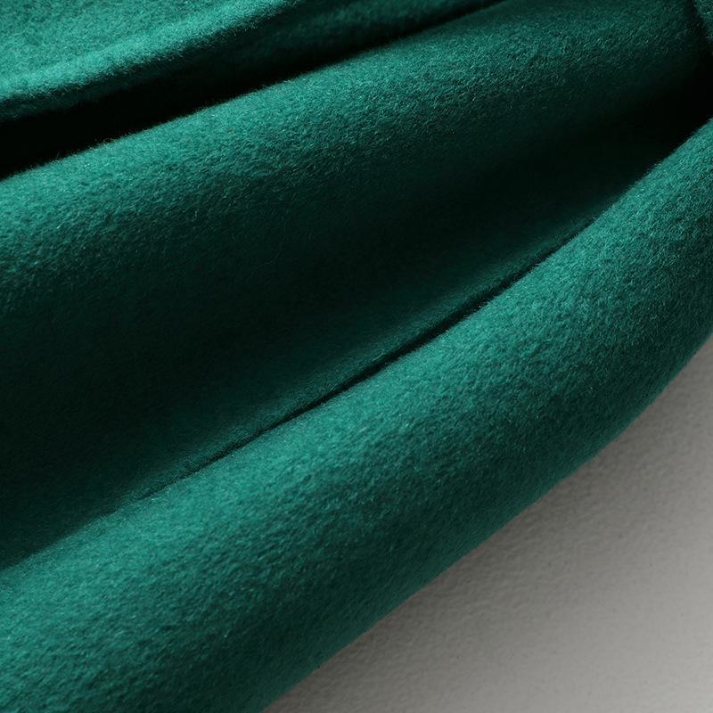 Autumn and Winter New Double-sided Woolen Cashmere Coat Women's Long Slim and Thin High-end Fashion Fashion Woolen Coat