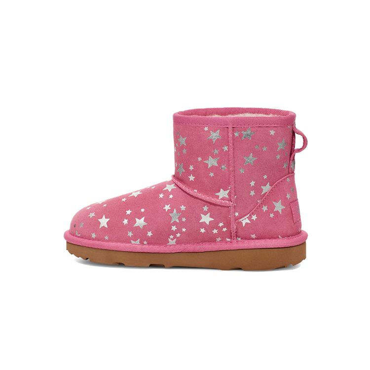 UGG Classic Mini Ii Stars Fleece Lined Snow Boots Kids Boots Wildberry 1115852T-WBRR 22
