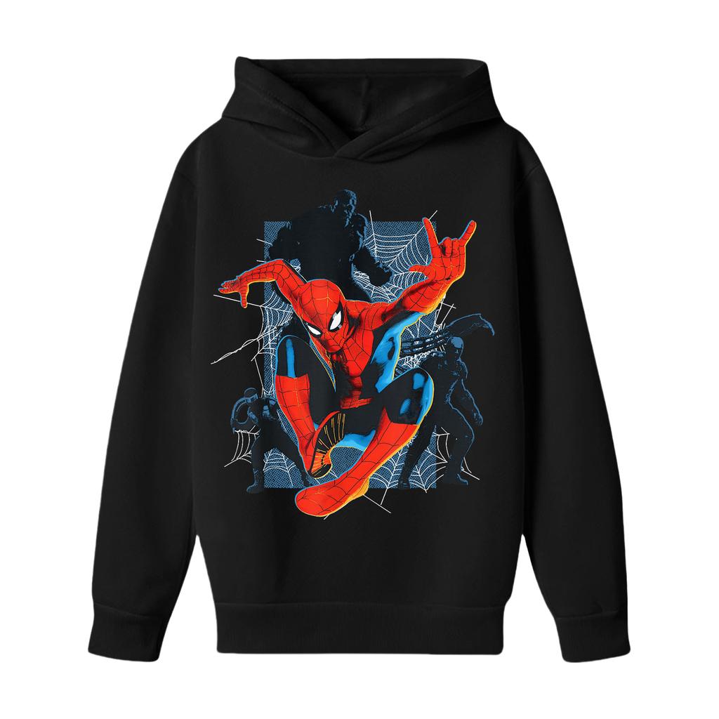 Kids Long Sleeve Letter Print Hoodie, Loose Fit Pullover Sweatshirt for Boys and Girls