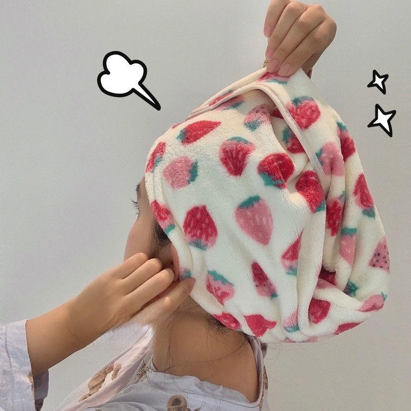 

Набор полотенец для женщин с принтом, модный, для отдыха, прямоугольный, кавайный, корейский стиль, впитывающий воду, быстросохнущий, пушистый и мягкий, милый