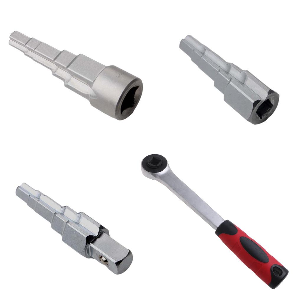 Radiator Spanner Stepped Ratchet Multiused Home Supplies Hand Tool Steel Ratchet Handle Stepped 4 Types Wrench Durable