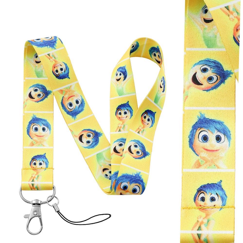Anime Inside Out 2 Keychain Cartoon Cute Joy Sadness Anger Fear Doll Figure Keyring Schoolbag Lanyards Pendent Christmas Gift