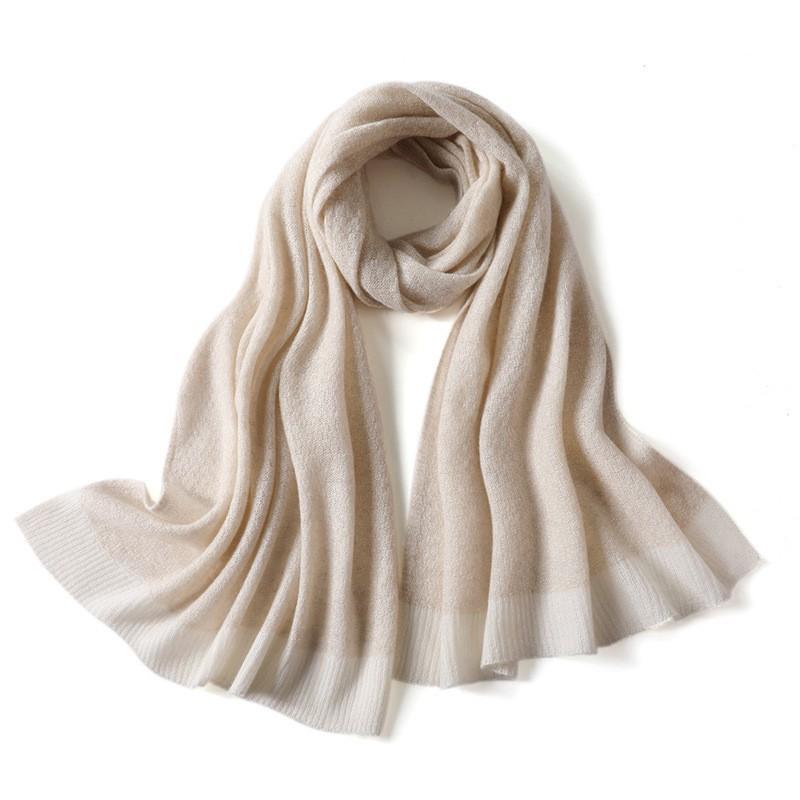 Autumn and Winter 100% Cashmere Scarf Ladies 2025 New Solid Color Versatile Cashmere Big Shawl Fashion Lady