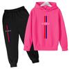 Kids Autumn Spring Casual Paris Print 2pcs Hoodie+Pants Tracksuits 2-13Years Boys Girls Fashion Streetwear Children Clothes Sets