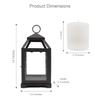 Glass Iron Lantern with One Pillar Candle Lantern for Home Decoration|Candle Holders for Home Decor Pack of 1