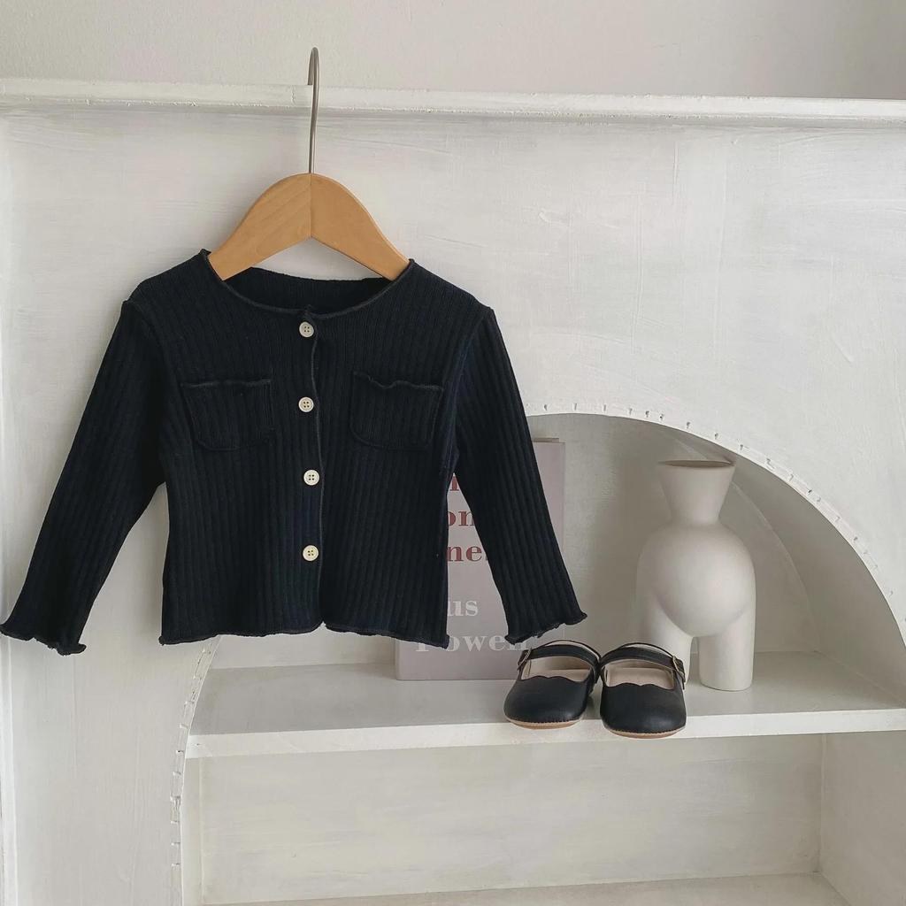 2024 Spring Unisex Baby Striped Pocket Top & Trousers Set