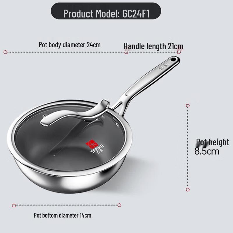 Sanhe Pure Titanium Non-stick Wok