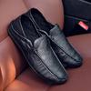 Summer new British Doudou shoes men's casual shoes leather shoes Korean version breathable lazy shoes one pedal men's shoes trendy shoes