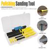 Multi-Purpose Plastic Sanding Stick Set Manual Sandpaper Holder with Wrap Rod Handheld Polishing Tool for Deburring