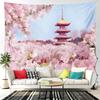 Pink cherry blossom tree forest t tapestry home decoration living room bedroom background hanging cloth