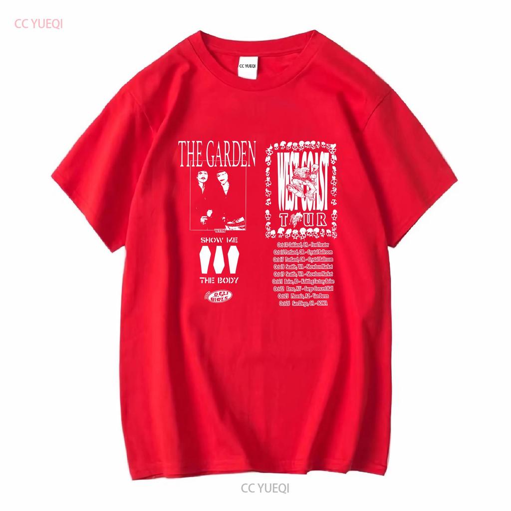 The Garden Band West Coast Tour T Shirt Full Size S 5XL SO725 vintage Washed homme graphic Casual Versatile Slightly