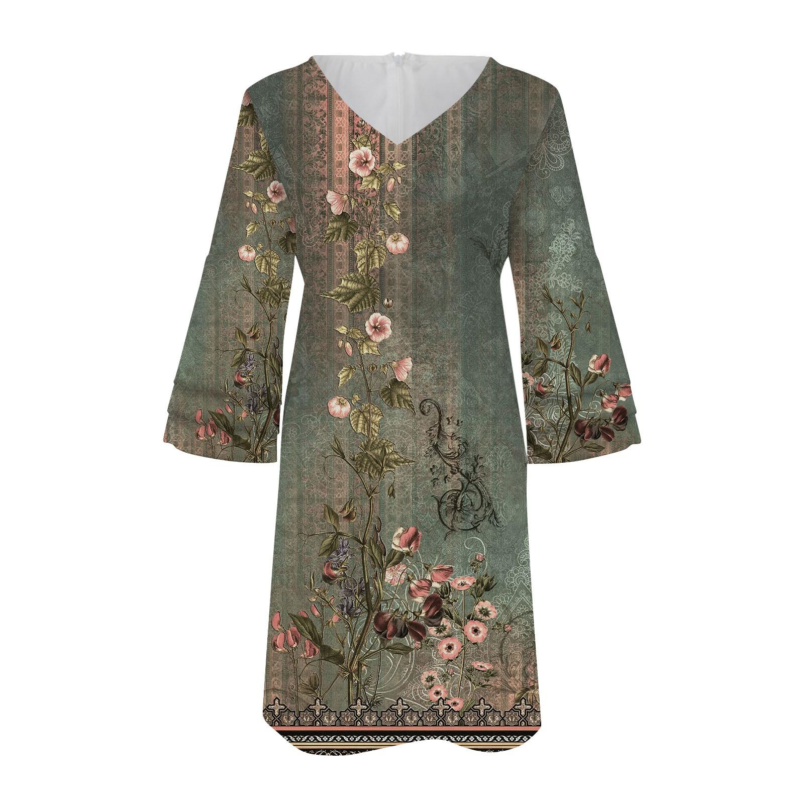 Женское модное летнее темпераментное элегантное мини-платье с v-образным вырезом — фото 4