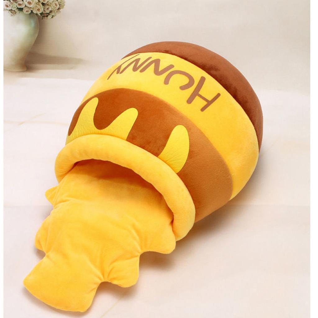 Cat Cave Bed Warm Soft Removable Cushion Honey Pot Shape Cute Pet Bed House for Puppy
