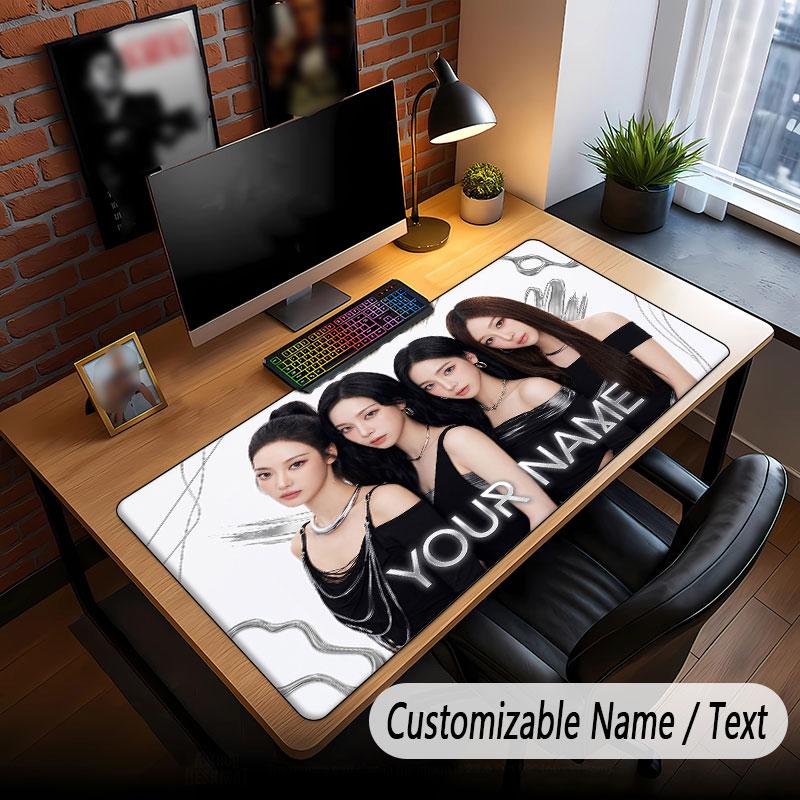 Custom Name Extended Mouse Pad,aespa Gaming Desk Mat For Home Office Desktop Decor