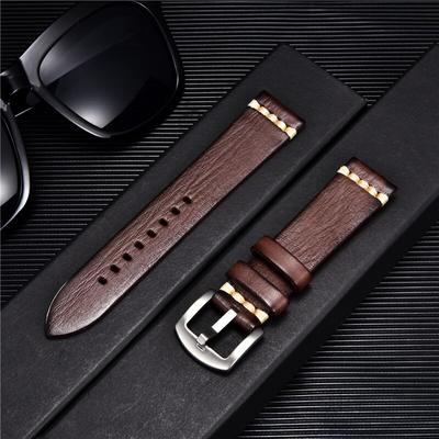 Wrinkle Design Vintage Genuine Leather Watch Strap Man Watchband 18mm 20mm 22mm 24mm Wrist Straps Bracelets Watches Accessories