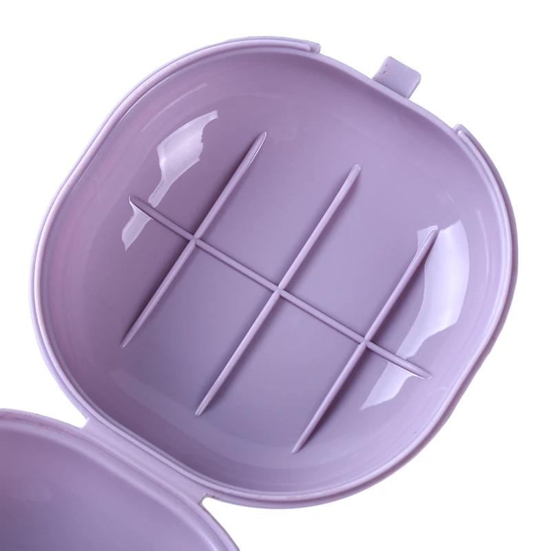 1Pc Waterproof Soap Box with Lid Travel Bathroom Creative Cute Solid Color Draining Portable Holder Camping Equipment