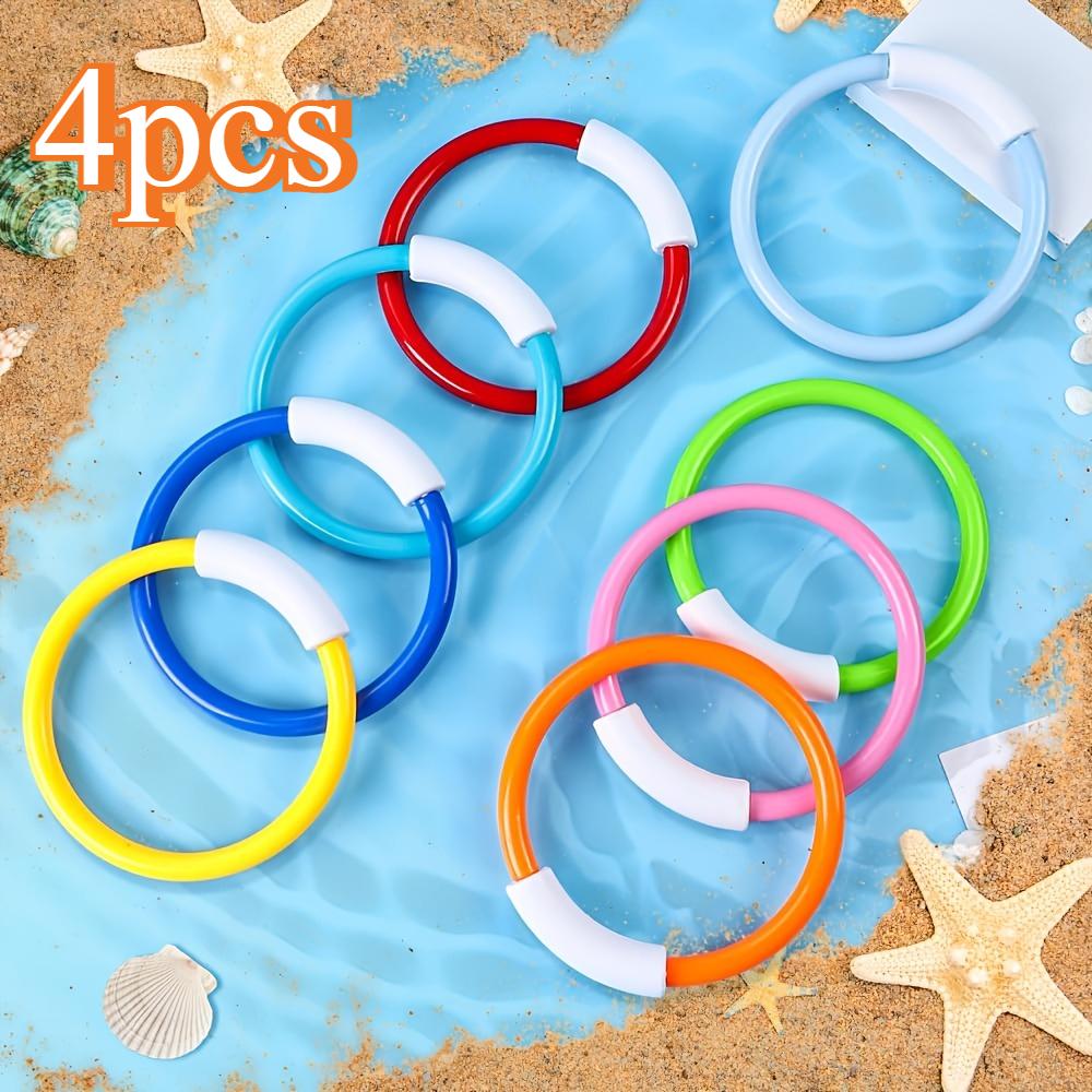 4pcs Diving Ring Set, Suitable for Throwing, Underwater Pool Games, Swimming Training and Fun Christmas Easter Pool Party