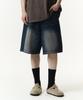 RAW LAB Bermuda Denim Half Shorts (Mud Blue)