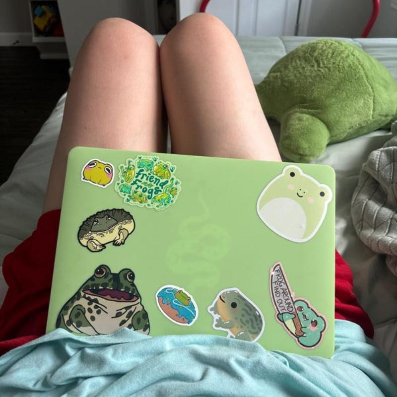 Friend To Frogs Amphibian and Toads Art Sticker, Cute Sticker, Laptop Decal, Frog Sticker