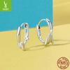 Boucle d'oreille Baleine Animale Femelle, Sens du Design Simple S925 Argent Sterling Boucles d'oreilles Bijoux d'oreille