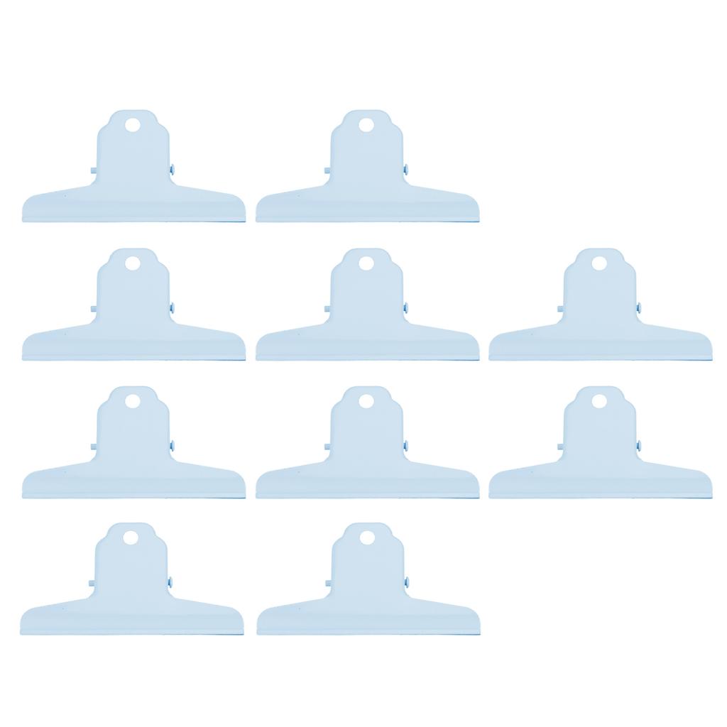 10pcs Metal   Clip Iron Large   Clip Strong Clamping Force Paper   Clips for   School Tickets Photos