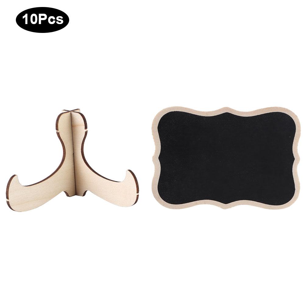10Pcs Wooden Blackboard for Crafts Display Bar Desktop Message Wedding Decorations