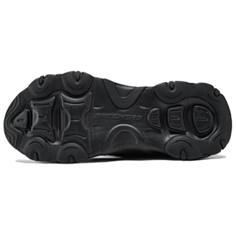 Skechers DLites 5.0 Panda Shoes Comfortable Versatile Shock Absorbing Durable Supportive Lightweight Increased Height Low Top Dad Shoes 232492-BBK