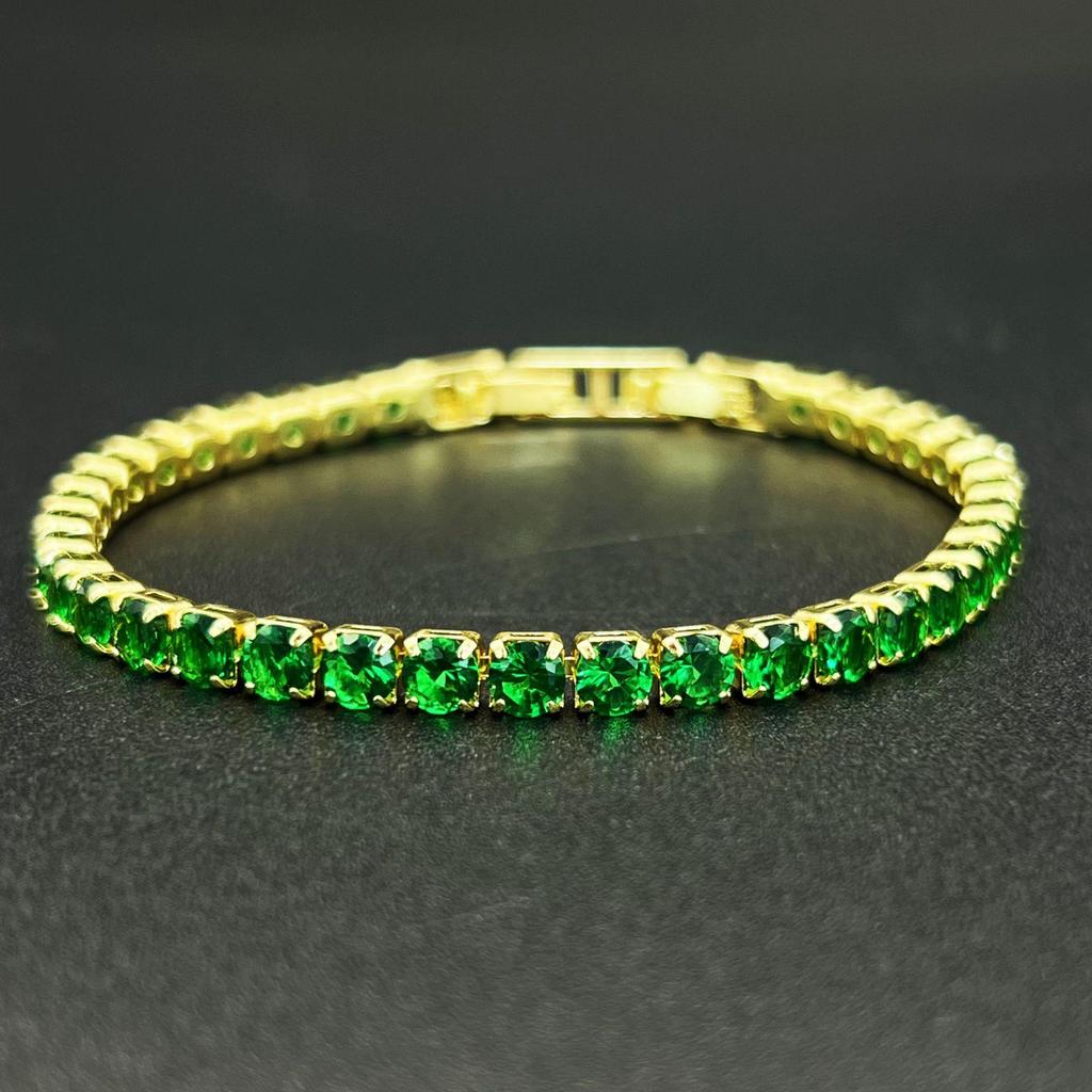 Mehrfarbiges 3N Zirkon Tennisarmband - Luxuriöser Europäischer & Amerikanischer Hip-Hop Stil