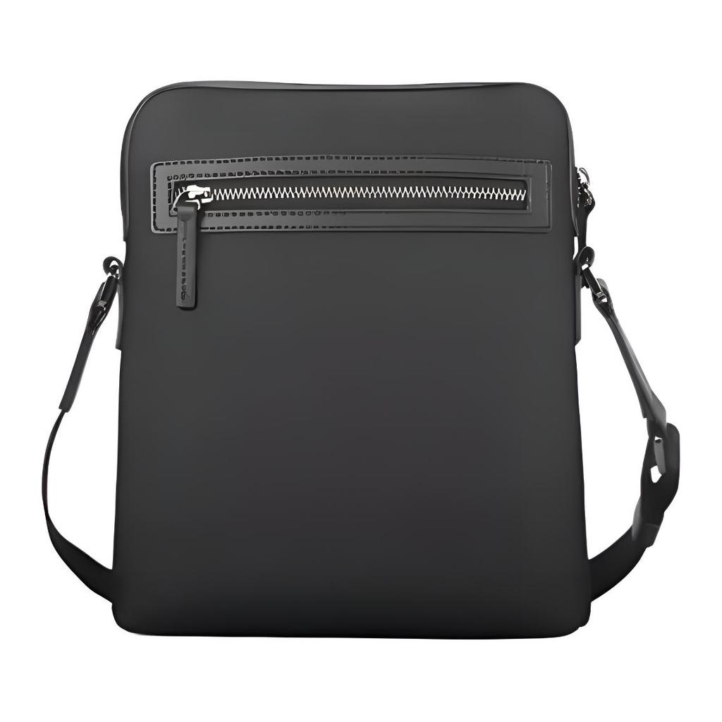 New SAMSONITE Nylon With Cow Leather Shoulder Bag, Crossbody Bag Men's Black BR609004