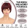 MISS WIG Krátké červené pixie paruky pro ženy Syntetické červené Pixie střih paruka Denní móda Syntetické vlnité červené Pixie střih paruky