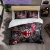 AC Mailand Muster 3-teiliges Bettwäsche-Set Weiche Mikrofaser-Bettbezug mit Kissenbezügen für das Schlafzimmer