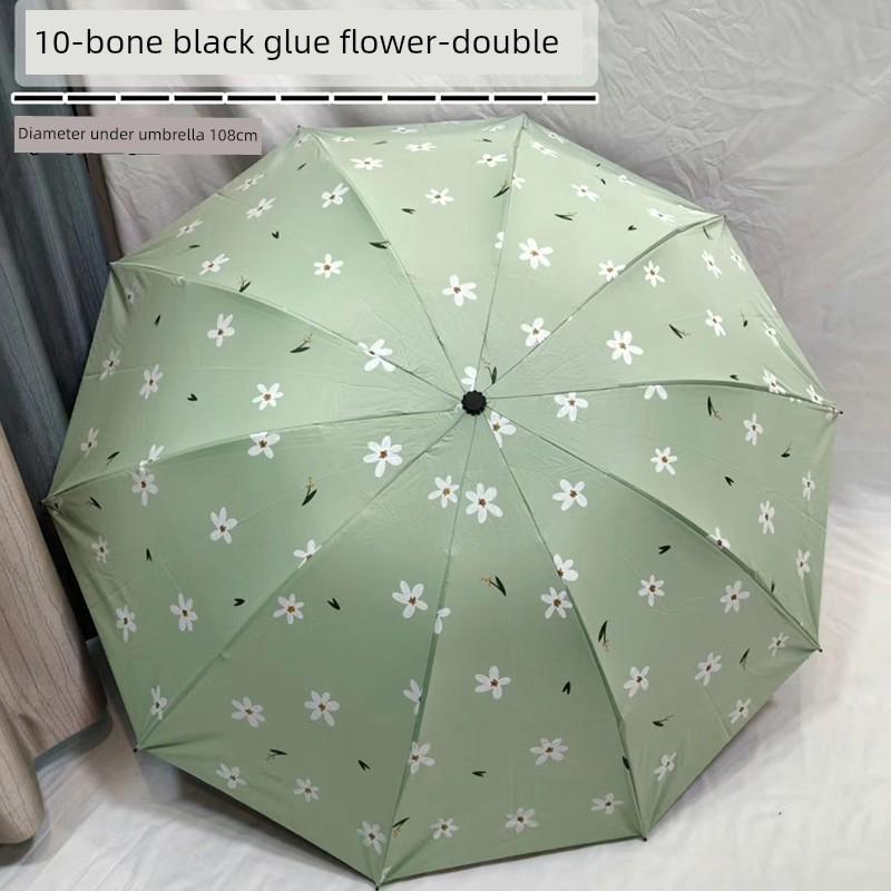 12-Rib Extra-Large Umbrella, Dual-Purpose for Sun and Rain, Sunshade Umbrella for Men and Women, Manual Reinforced Folding Sun Protection Umbrella