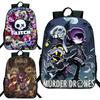 Murder Drones Kids Backpack 3D Print Uzi N V School Bag Cartoon Graphic Bookbag for Students Boys Girls Daily Travel Daypack