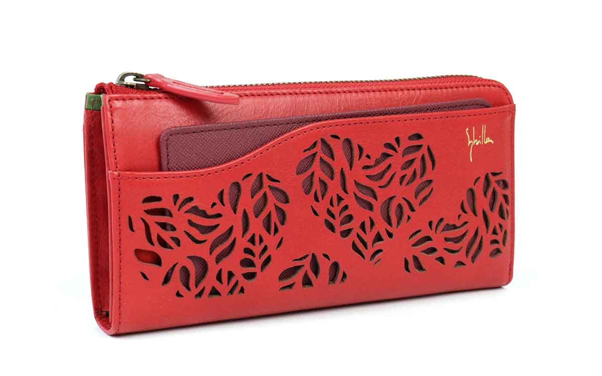 

Pasion zipper long wallet cowhide genuine leather 5470393 [Sibilla] L-shaped (Red (30))