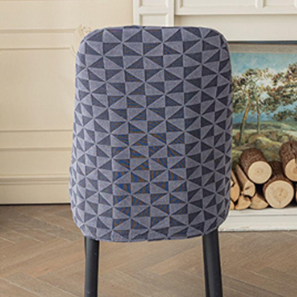 Soft Jacquard Arc Chair Cover Elastic Chair Protective Case Curved Seat Cover  Household