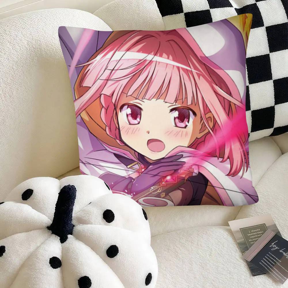 Puella Magi Madoka Magica Pillow Case Fashion Square Pillowcase Bedroom Sofa Room Ins Decoration Leisure