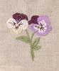 Afternoon Tea Living JK04 Flower Language Drawstring Pouch, Medium, Pansy, Beige