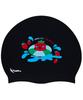 Laelliseupocheu [Nruc186 Blk] Strawberry Silicone Swim Cap Black