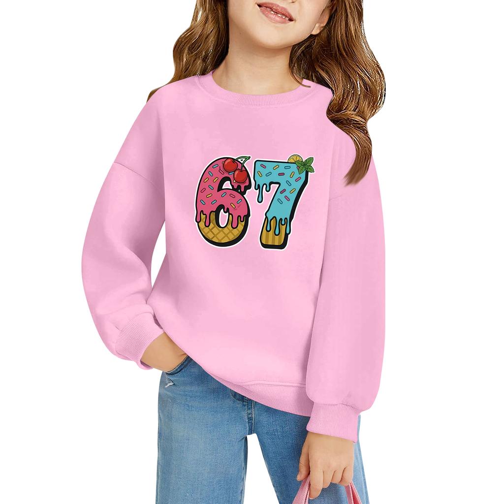 Kinder Langärmeliger Lockerer Pullover Buchstabenbedrucktes Kapuzensweatshirt