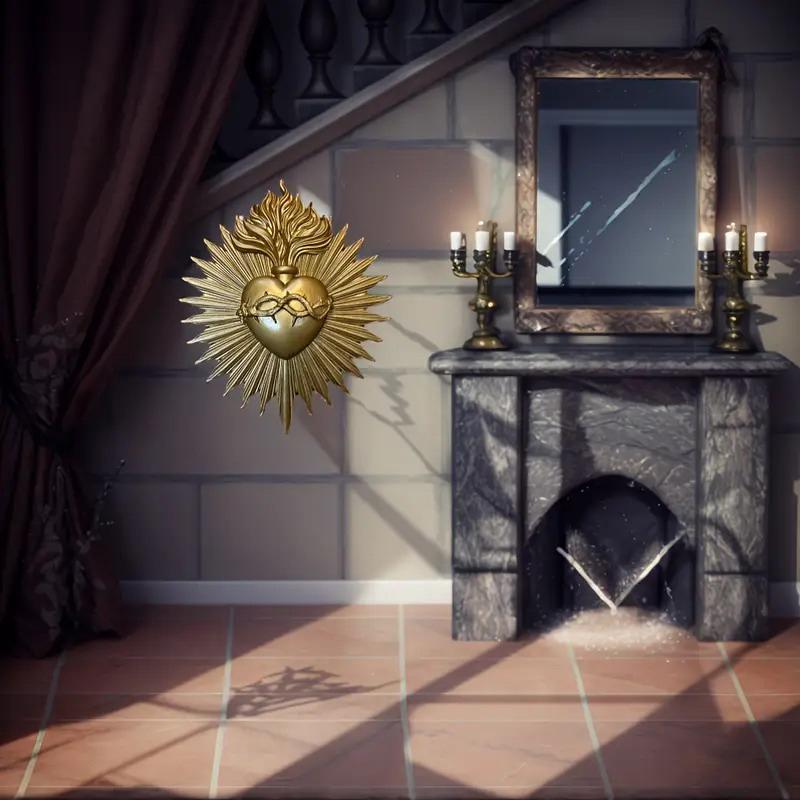 Gothic Sacred Heart Wall Plaque Statue Resin Gothic Wall Art Catholic Wall Hanging For Church Religious Home Decor Gifts