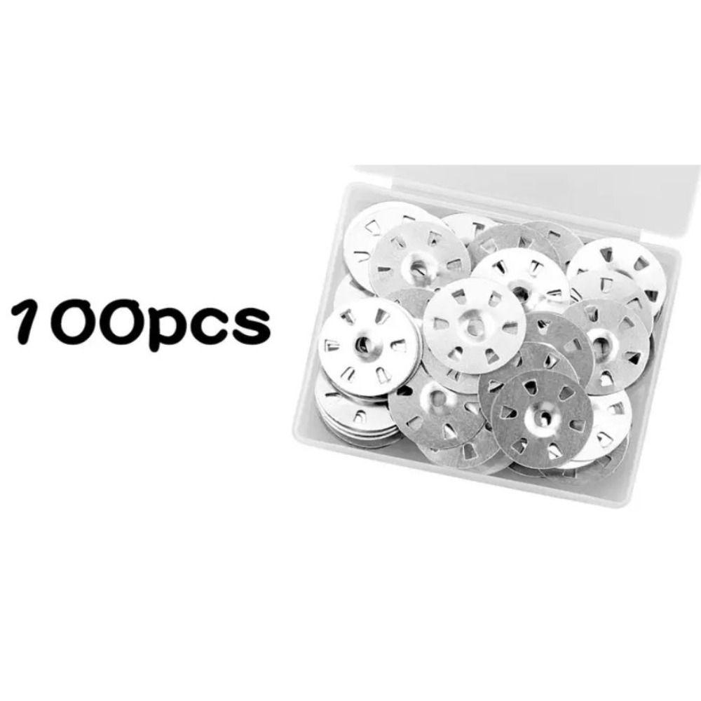 

Металлические шайбы Easy Fix диаметром 35 мм для гвоздей, прокладки для плитки, шайбы для гипсокартона 100pcs