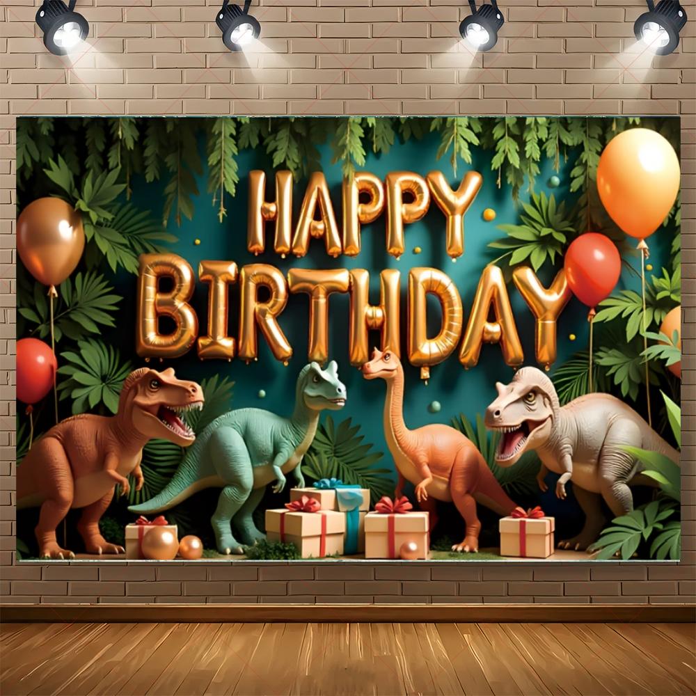 Jurassic Dinosaur Theme Birthday Party Decorations Backdrop Dinosaur Jungle Supplies Background Poster Photography Prop Kid Gift