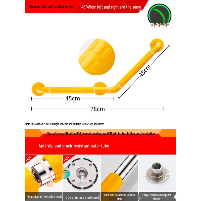 GOWKE Bathroom Safety Handrail