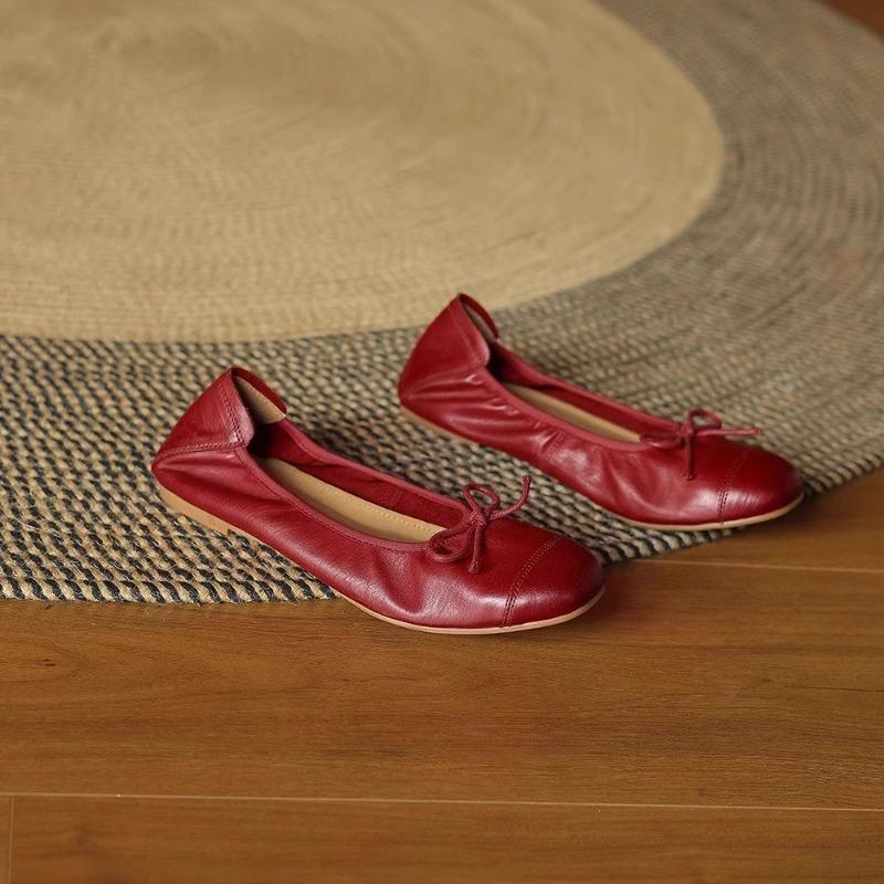 Fashion New Style Flats Shoes Women Ballerinas Round Toe Bowtie Slip On Ballet Flats Lazy Loafers Moccasins Ladies Casual Flats Shoes