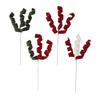 Velvet Spiral Christmas Stems Red White Green Spiral Christmas Tree Picks DIY Crafts for Wreath Fireplaces Vase Filler Holiday Ornament