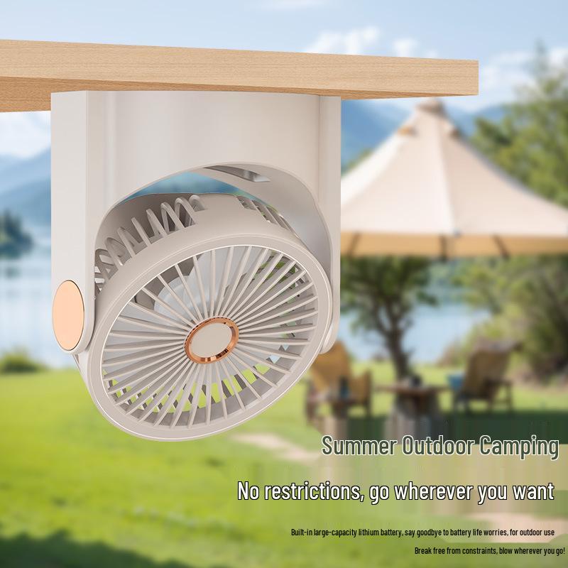 

2026 Multi-Functional Circulation Fan: Outdoor High Airflow, Long Battery Life, Wall-Mount & Desktop Use, Lighting Mini Desk Fan Gray Purple