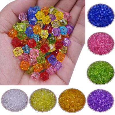 20/40Pcs 8/10mm Geometric Diamond Loose Beads DIY Crafts for Jewelry Necklace Bracelet Κατασκευή