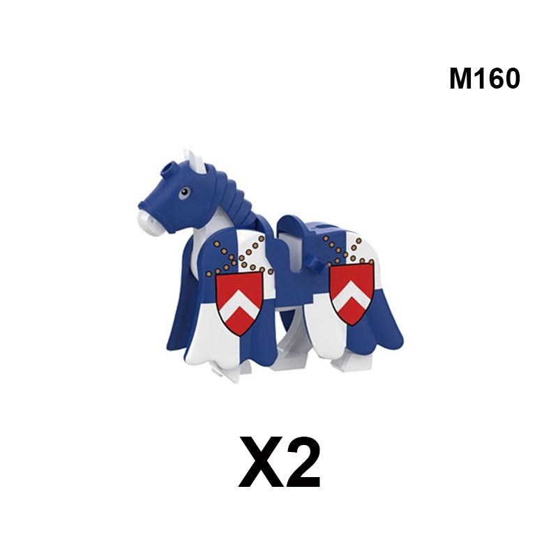Military Building Blocks Medieval Solider Knights Equipments Mount War-Horse Wolf Flag Vests Shields Fiery Dragon Mini Brick Toy