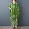 Short Sleeve Plus Size Cotton Vintage Floral New In Dresses for Women Casual Loose Long Summer Dress