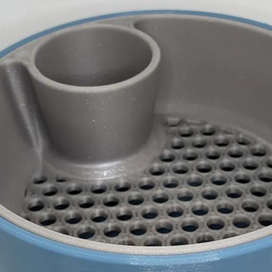 3D Printed Nut Seeds Bowl Snack Storage Container Double Dish with Shell Compartment Pistachios Cherries Fruits Candy Serving Bowl